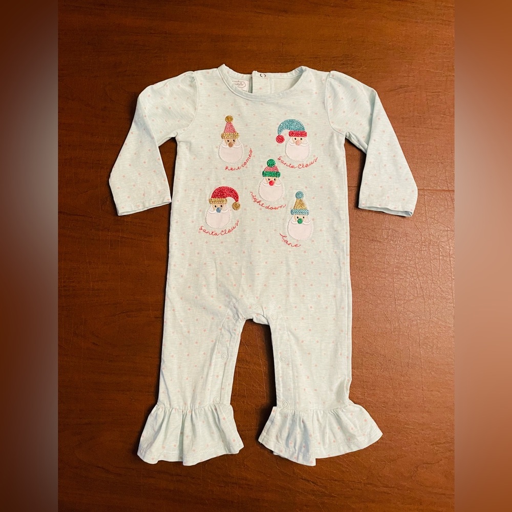 Mud Pie Santas One Piece - Size 6-9 Months